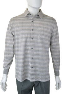 男性用マジックテープシャツ シニアの為の前開きのシャツ見た目は普通のボタン ボタンの裏側はマジックテープです 店長ちーちゃんのじぃじとばぁば応援ブログ